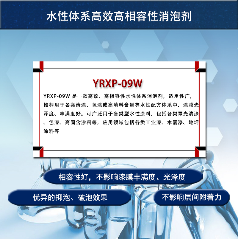 聚氨酯水性体系高效高相容性消泡剂 YRXP-09W 聚氨酯水性体系高效高相容性消泡剂 YRXP-09W